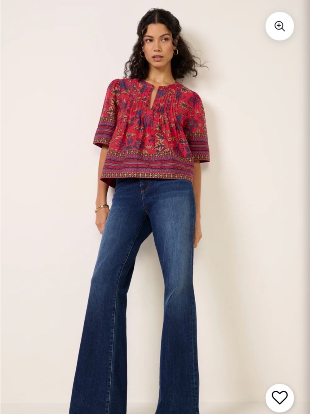 Evereve Maxine Split Neck Blouse - Picture 2 of 8